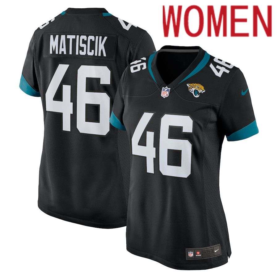 Women Jacksonville Jaguars 46 Ross Matiscik Nike Black Game NFL Jersey